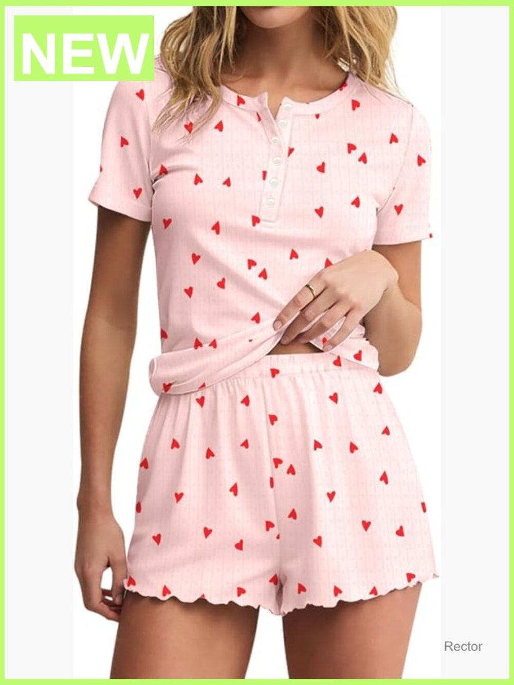 Women's 2-Piece Short Sleeve Floral Pajama Set with Button Shirt and Shorts